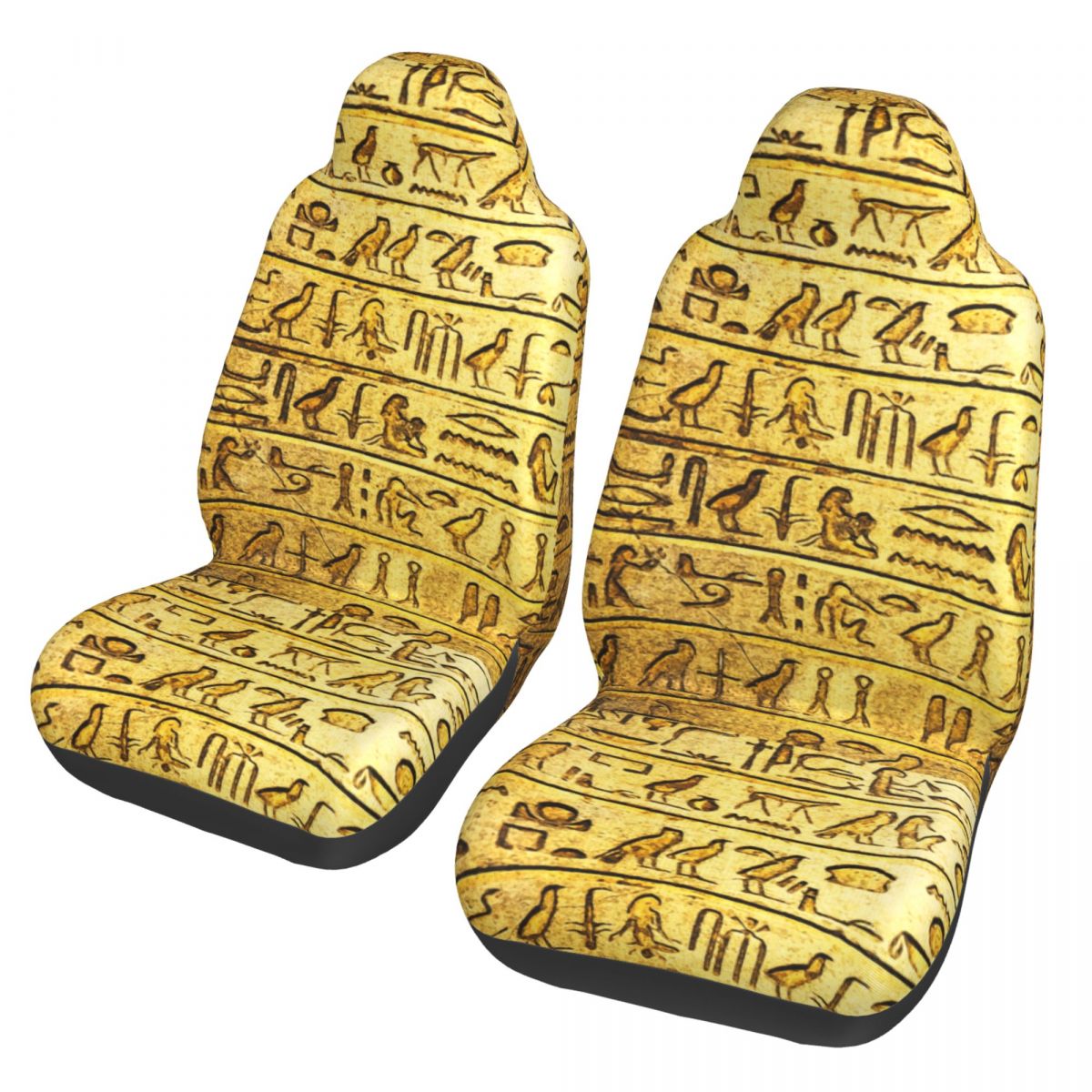 Car Accessories Egypt - ฝาครอบเบาะรถยนต์ลายอักษรอียิปต์โบราณ สำหรับรถยนต์ส่วนใหญ่ สำหรับ SUV ฝาครอบเบาะอียิปต์ อุปกรณ์ตกแต่งรถยนต์ไฟเบอร์