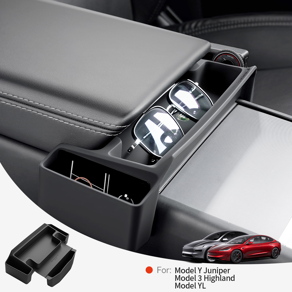Car Accessories App - กล่องเก็บของที่วางแขนคอนโซลกลาง YZ สำหรับ Tesla Model 3