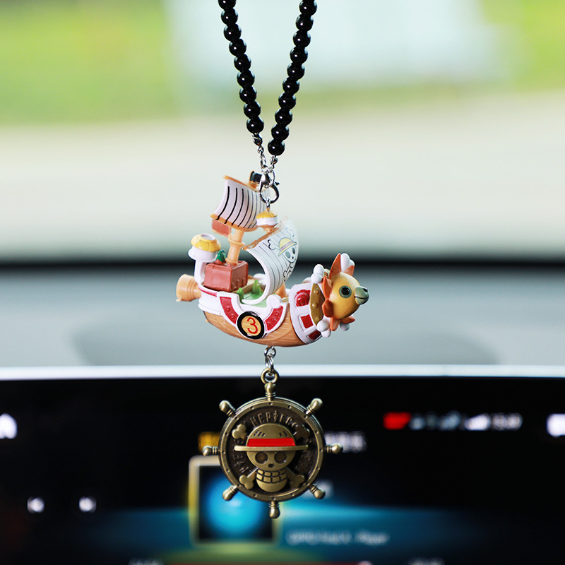 Car Accessories Oman - เครื่องประดับแขวนรถวันพีซ เมอร์รี่โก อุปกรณ์ตกแต่งรถยนต์ อนิเมะ คอสเพลย์ ของตกแต่งสำหรับผู้ชายและผู้หญิง