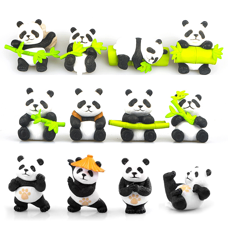 Car Accessories Oman - อุปกรณ์ตกแต่งคอนโซลรถยนต์ลายแพนด้าน่ารักใหม่โต๊ะทำงานขนาดเล็กภูมิทัศน์สำนักงานบ้านโมเดลงานฝีมือ