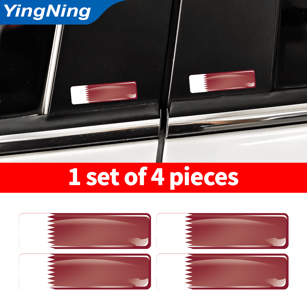 Car Accessories Qatar - 4PCS กาตาร์ธงสติกเกอร์ไวนิลอีพ็อกซี่ 3D โดมสติ๊กเกอร์ตกแต่งรถยนต์อุปกรณ์เสริมสำหรับโตโยต้า แลนด์ ครุยเซอร์
