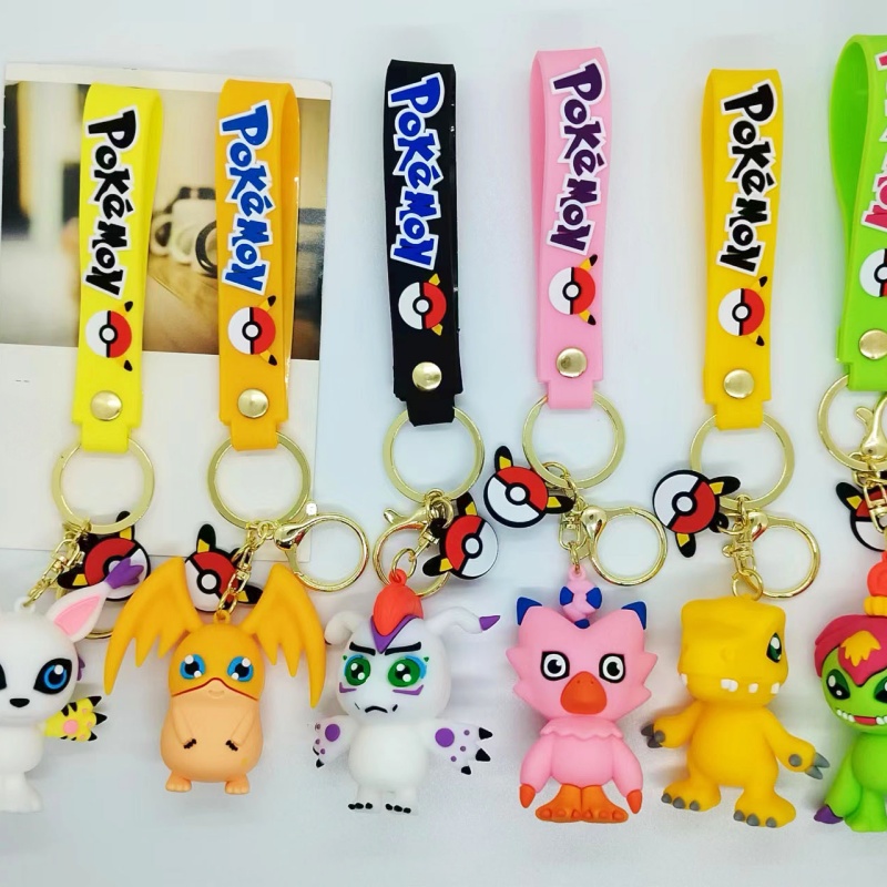 Car Accessories Japan - พวงกุญแจดิจิมอน, พวงกุญแจโมเดล 3 มิติ, พวงกุญแจอนิเมะดิจิมอน, จี้ห้อยกระเป๋า,