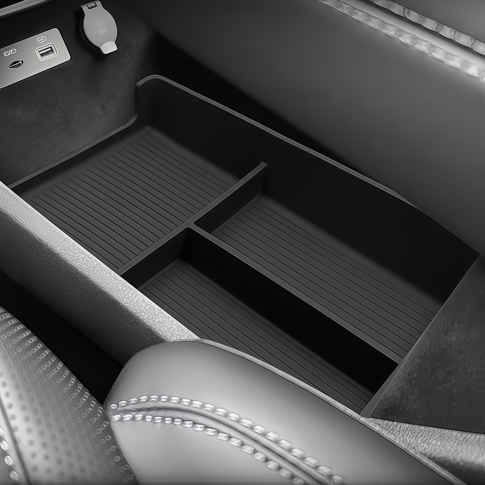 Car Accessories App - ถาดจัดเก็บของใต้คอนโซลกลางสำหรับ BYD Sealion 7 EV รุ่นปี