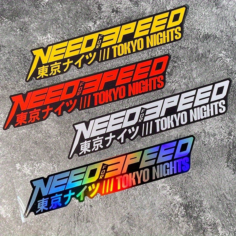 Car Accessories In Tokyo - สติ๊กเกอร์ไวนิลกันน้ำลาย Bold Tokyo Nights Racing สำหรับตกแต่งรถยนต์