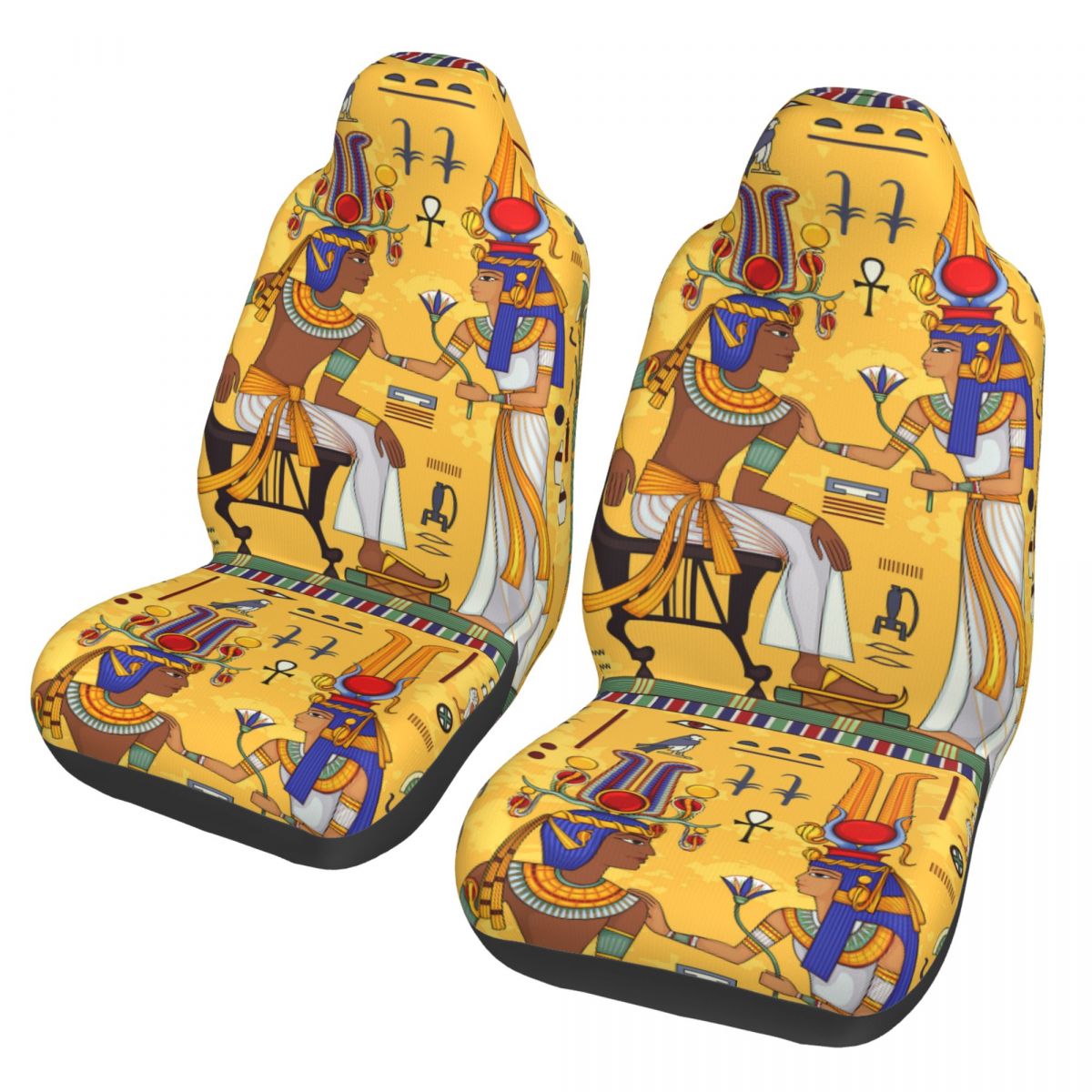 Car Accessories Egypt - อียิปต์โบราณ ผ้าคลุมเบาะรถยนต์ อุปกรณ์ตกแต่งภายใน AUTOYOUTH ลายสัญลักษณ์อียิปต์โบราณ ผ้าคลุมเบาะรถยนต์ลายล่าสัตว์