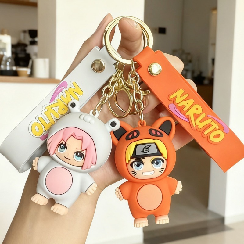 Car Accessories Japan - พวงกุญแจการ์ตูนใหม่ นารูโตะ รุ่น Q-เวอร์ชัน ตัวละครอนิเมะ คาคาชิ