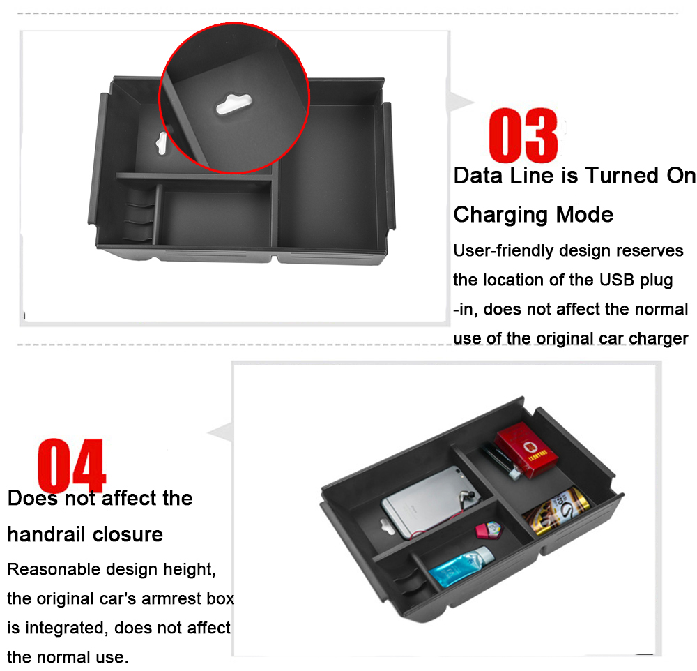 ที่วางแขนคอนโซลกลางถาดจัดระเบี - Car Accessories Xl บทวิจารณ์และราคา