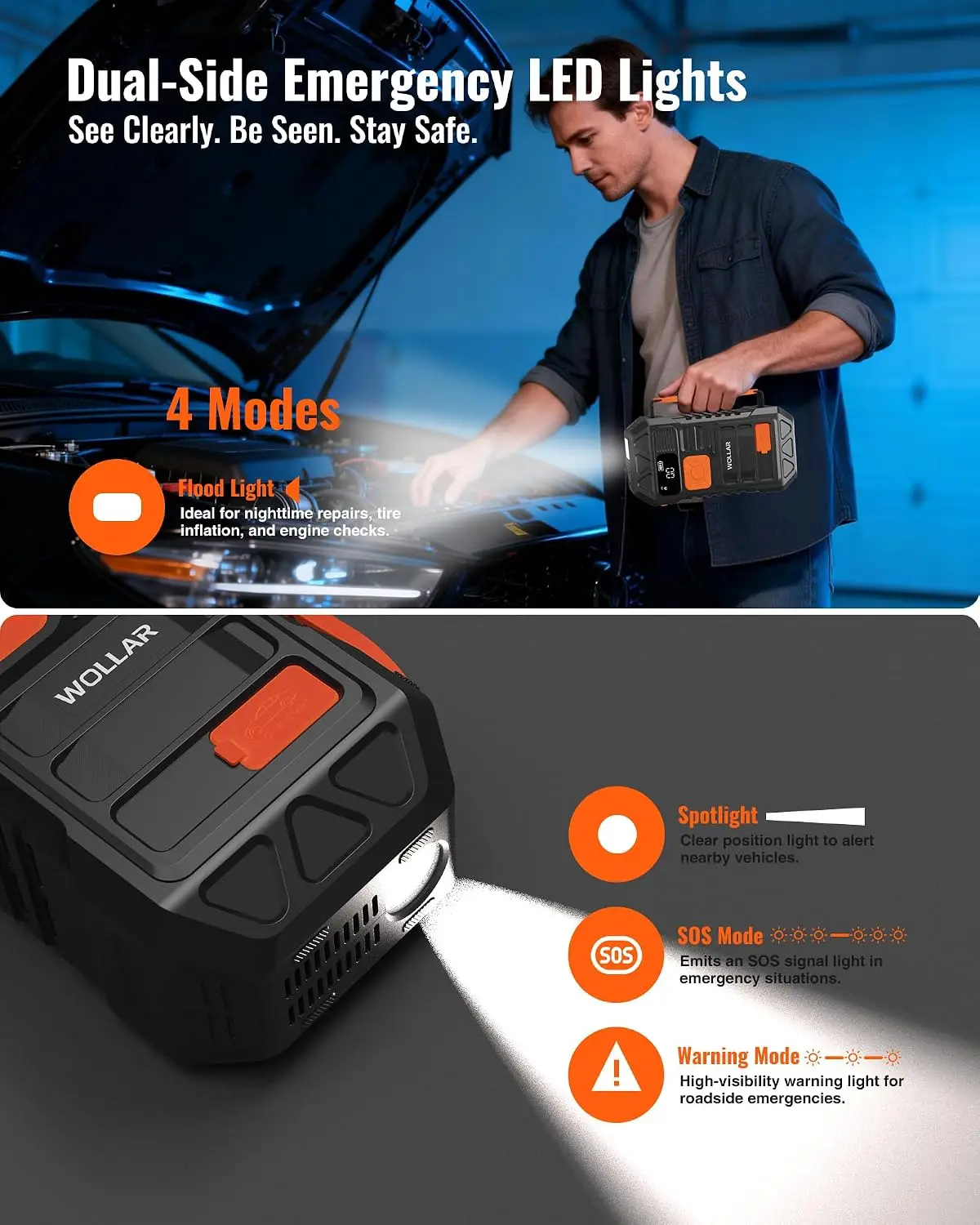 เครื่องจั๊มพ์สตาร์ทเตอร์ 3000A - Portable Jump Starter บทวิจารณ์และราคา
