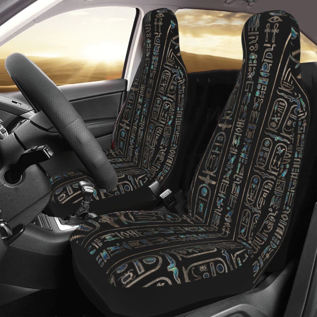 ลายอักษรอียิปต์โบราณ ผ้าคลุมเบ - Car Accessories Egypt บทวิจารณ์และราคา