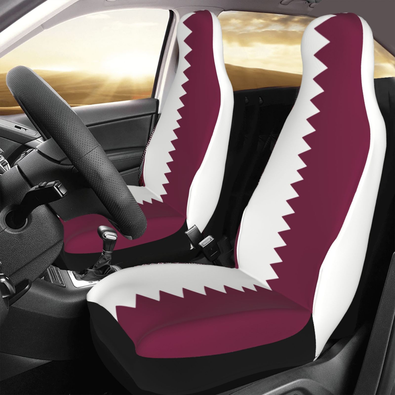 ชุดคลุมเบาะรถยนต์ลายธงชาติกาตา - Car Accessories Qatar บทวิจารณ์และราคา