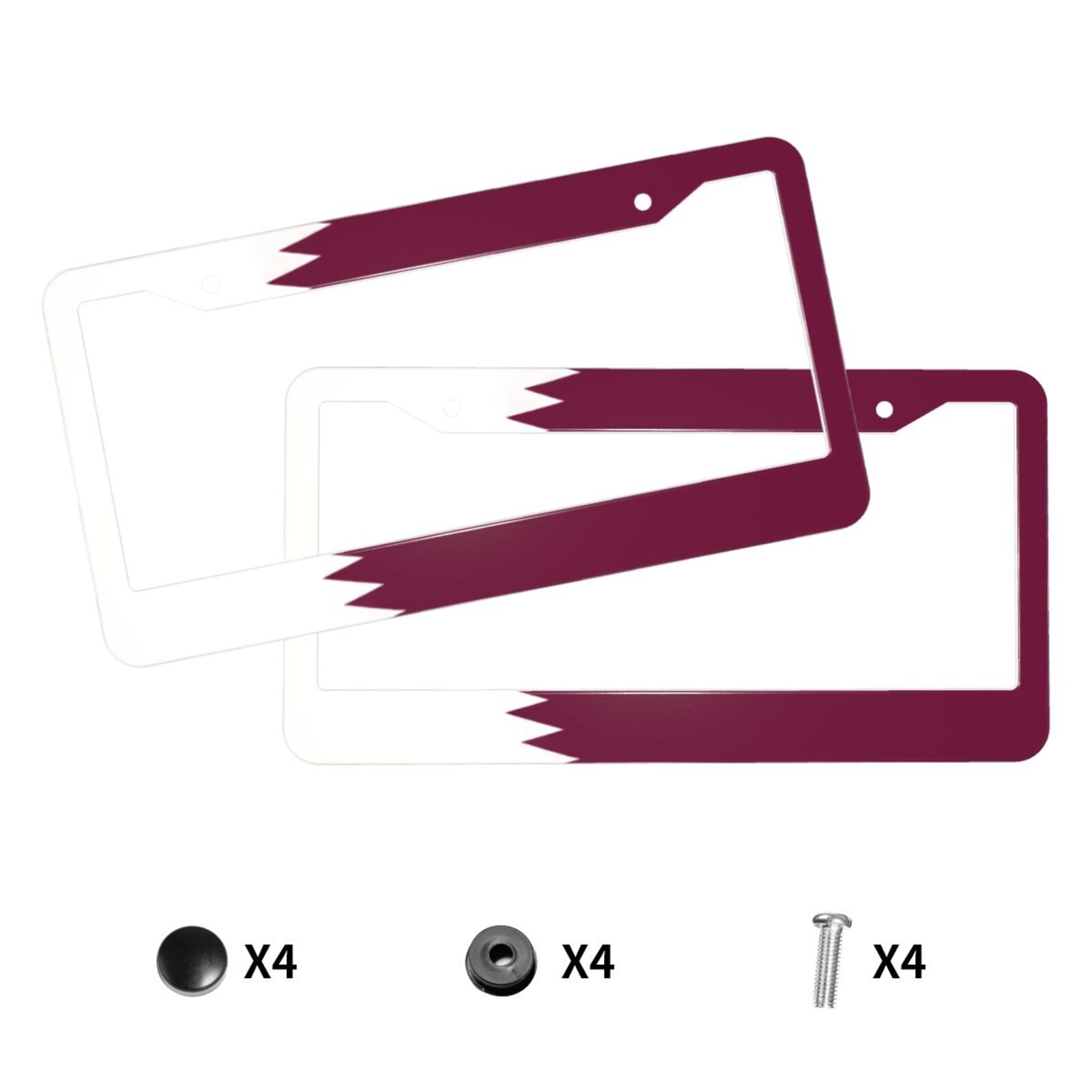 ที่ยึดป้ายทะเบียนลายธงชาติกาตา - Car Accessories Qatar บทวิจารณ์และราคา