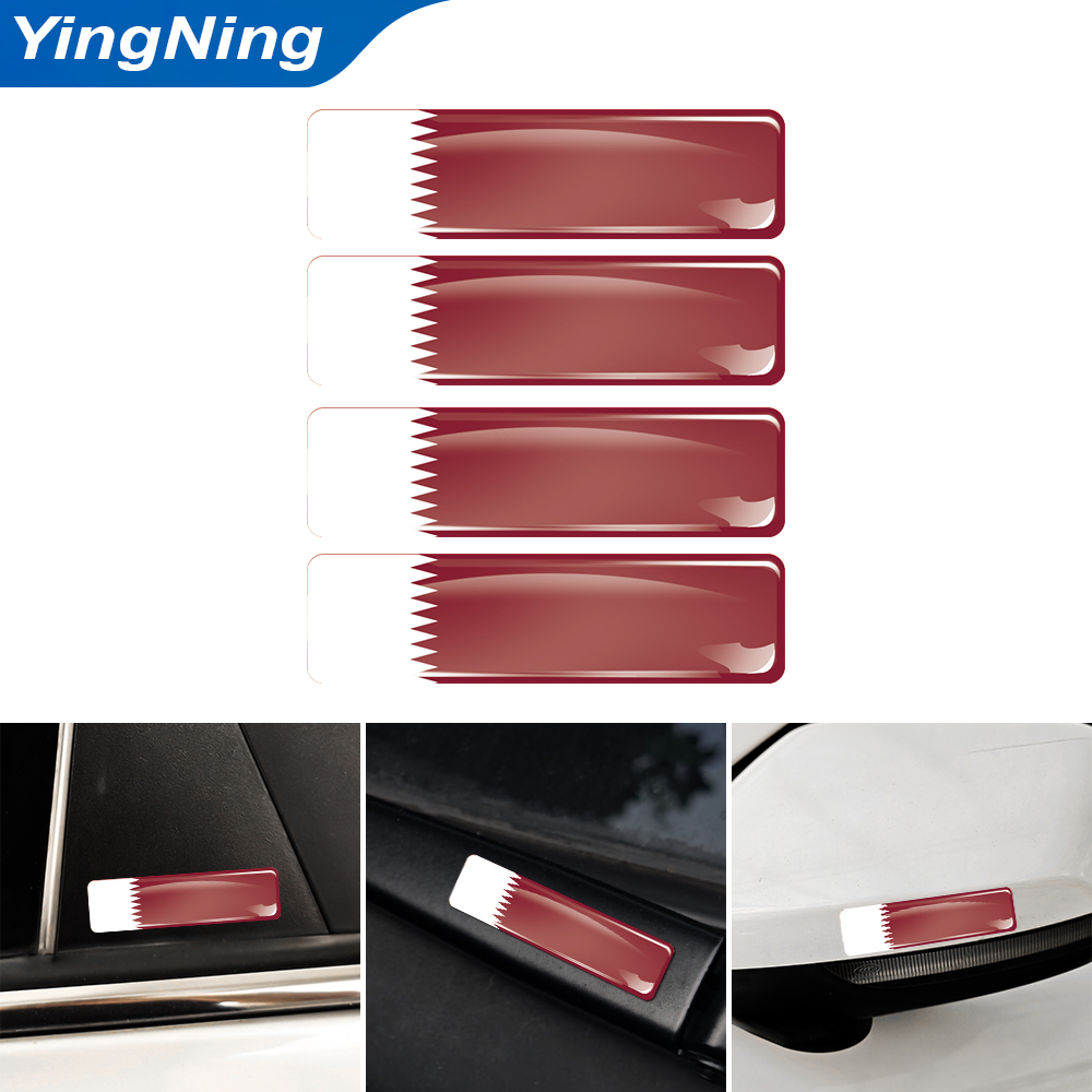 4PCS กาตาร์ธงสติกเกอร์ไวนิลอีพ - Car Accessories Qatar บทวิจารณ์และราคา