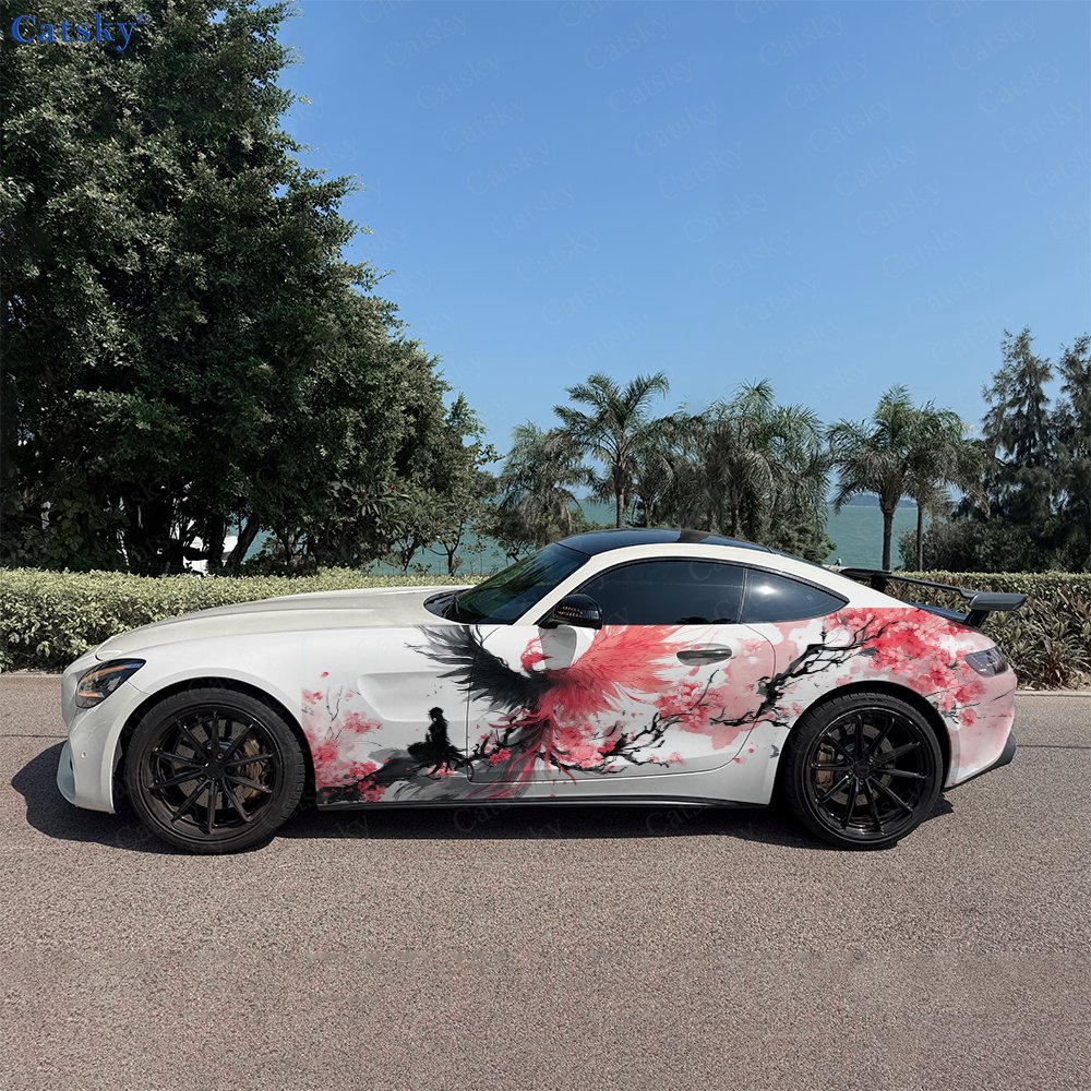 สติ๊กเกอร์ติดข้างรถลายดอกพลัมส - Car Accessories Phoenix บทวิจารณ์และราคา