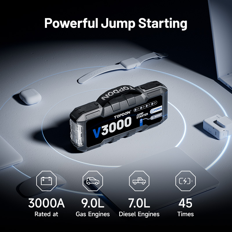 TOPDON V3000 3000A PD60W เครื่ - Portable Jump Starter บทวิจารณ์และราคา