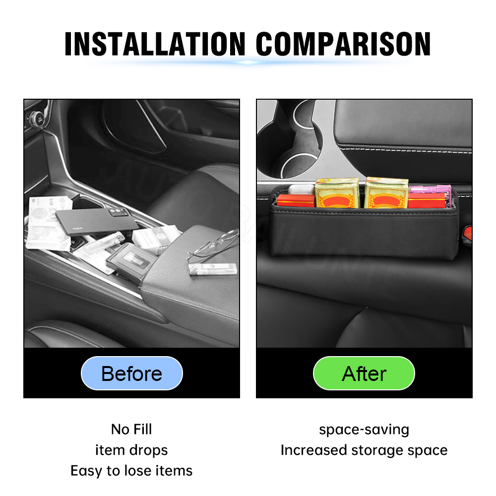 รถที่นั่ง Gap จัดเก็บกล่องหนัง - Car Accessories Honda Crv บทวิจารณ์และราคา