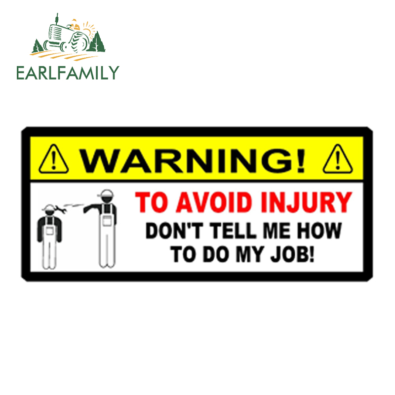 EARLFAMILY 13ซม.X 5.7ซม.คำเตือ - Car Accessories Job บทวิจารณ์และราคา