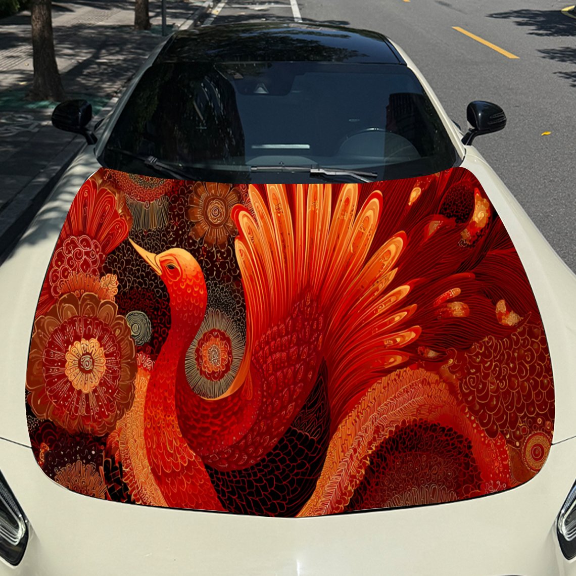 สติกเกอร์ติดฝากระโปรงรถลายฟีนิ - Car Accessories Phoenix บทวิจารณ์และราคา